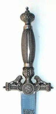 Puñal León Plateado de Acero Medieval Medieval Factory