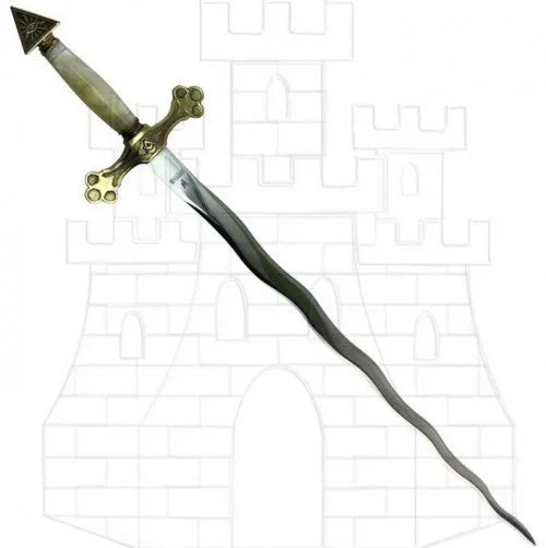 Espada Masona Dorada con Puño en Nácar Espadas Medieval Factory
