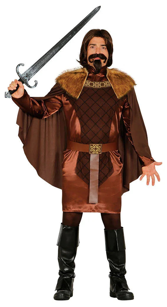 Disfraz de Caballero Medieval Marrón para Hombre Medieval Guirca