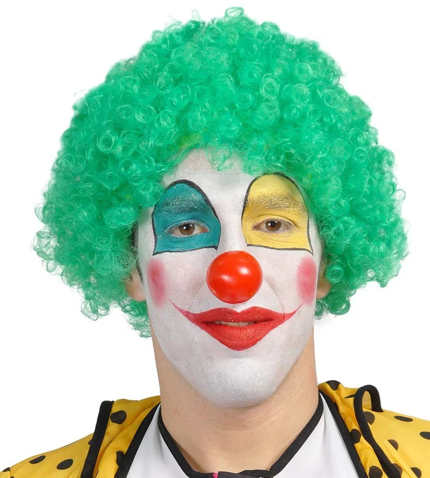 Pelucas de Payaso con Rizos en Colores Complementos Payasos Guirca Verde