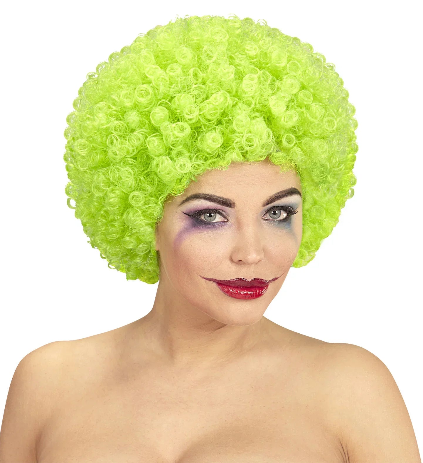 Peluca de Payaso Verde Rizada Complementos Payasos Widmann