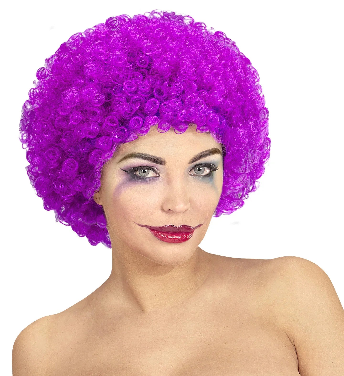 Peluca de Payaso Morada Rizada Complementos Payasos Widmann