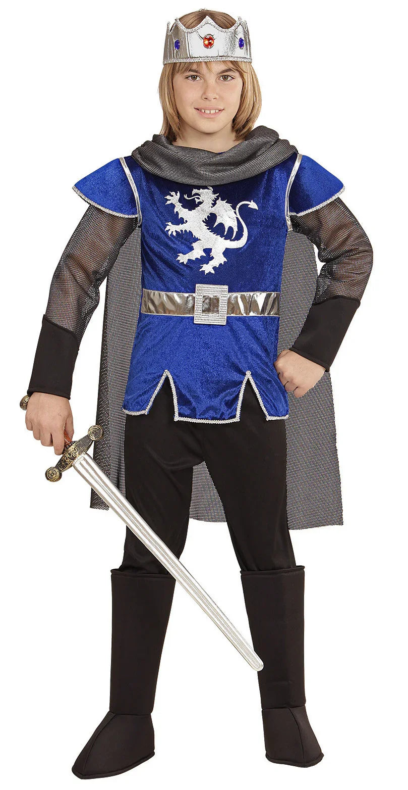 Disfraz de Rey Arturo Azul para Niño Medieval Infantiles Widmann