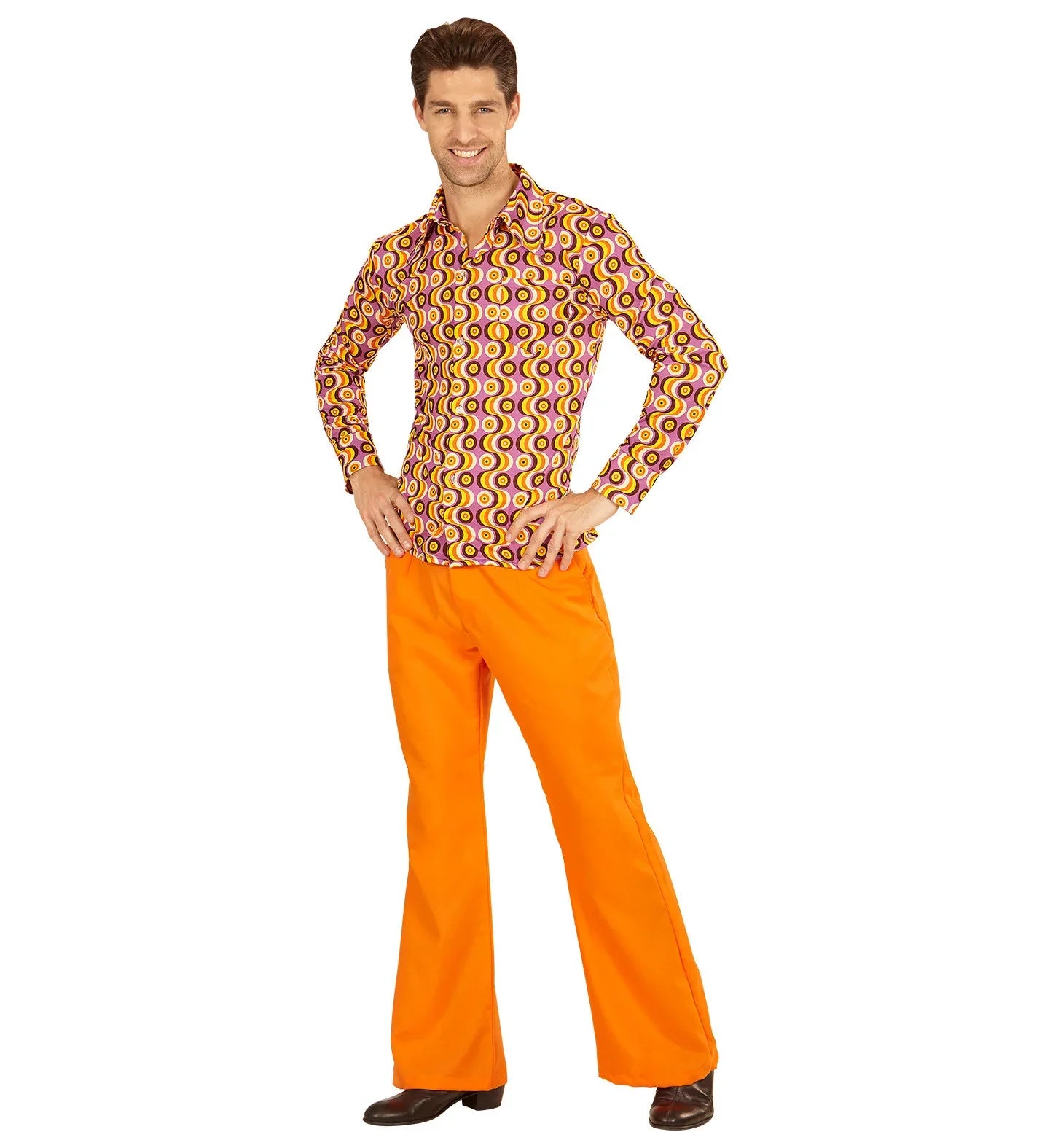 Camisa Setentera de Discos para Hombre Años 60 - 70 - 80 Widmann