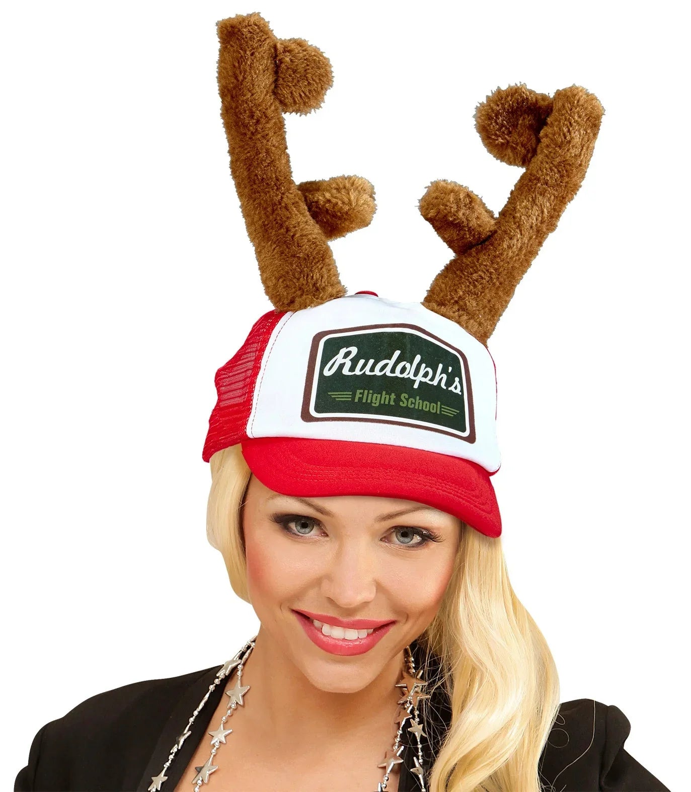 Gorra de Rudolf con Cuernos Complementos Navidad Widmann