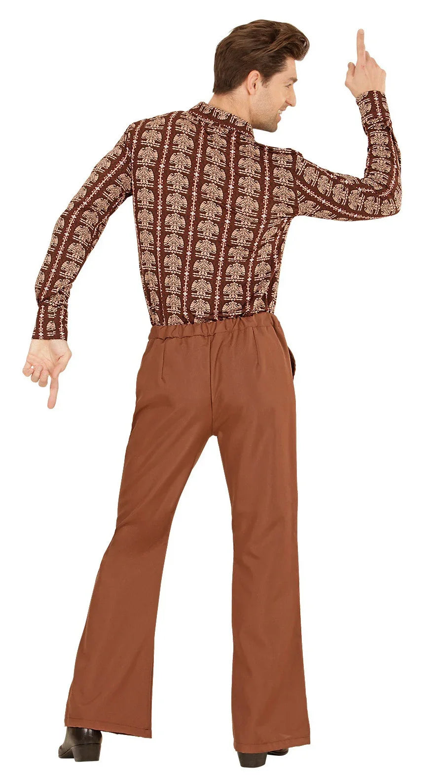 Pantalón de Campana Años 70 Marrón para Hombre Complementos Años 60, 70, 80 Widmann