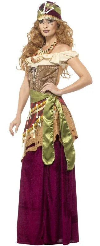 Disfraz de Bruja Vudú para Mujer Brujas Smiffys