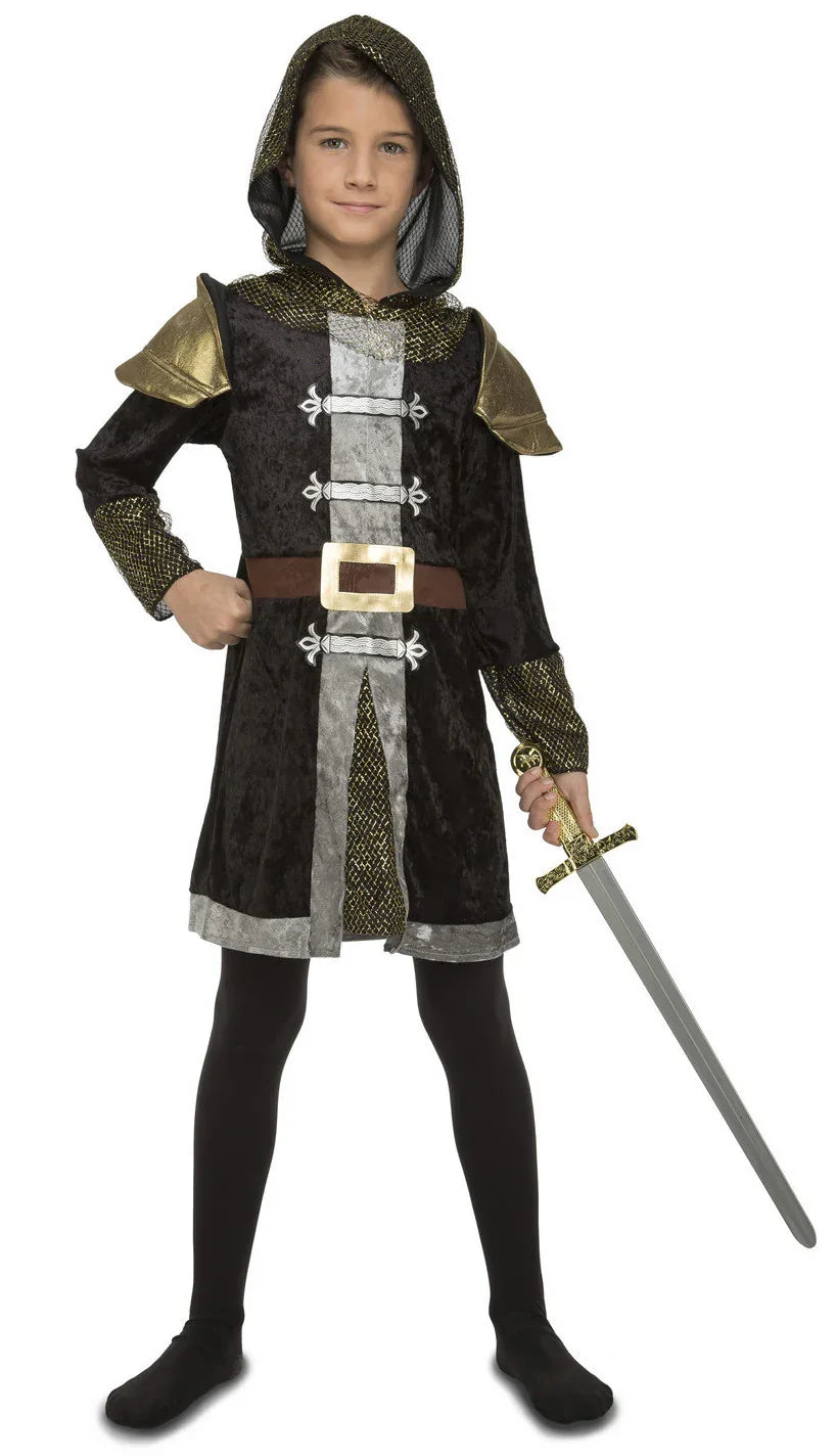 Disfraz de Caballero Medieval Oscuro para Niño Medieval Infantiles Viving