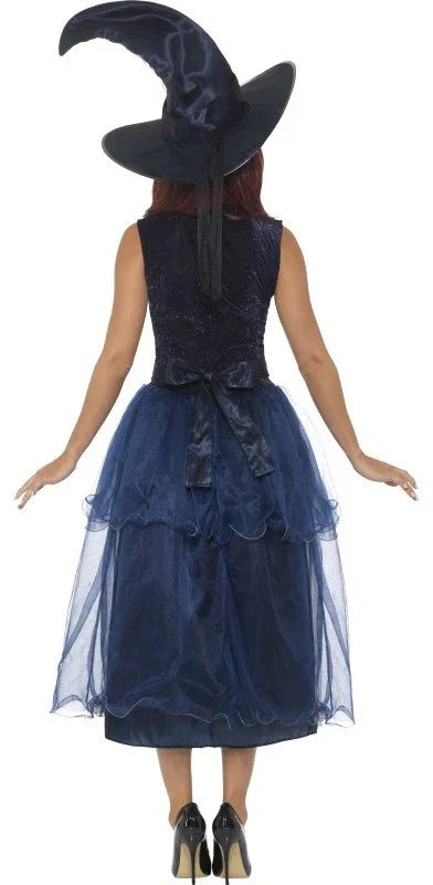 Disfraz de Bruja Azul Oscuro para Mujer Brujas Smiffys