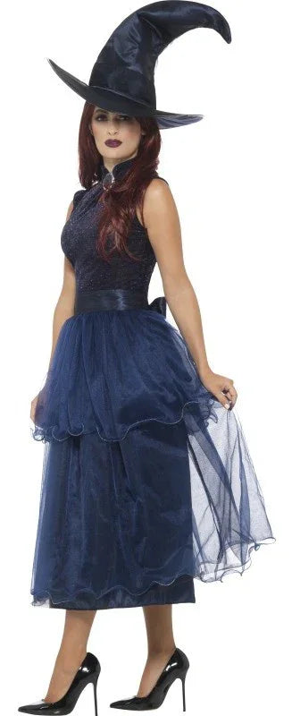 Disfraz de Bruja Azul Oscuro para Mujer Brujas Smiffys