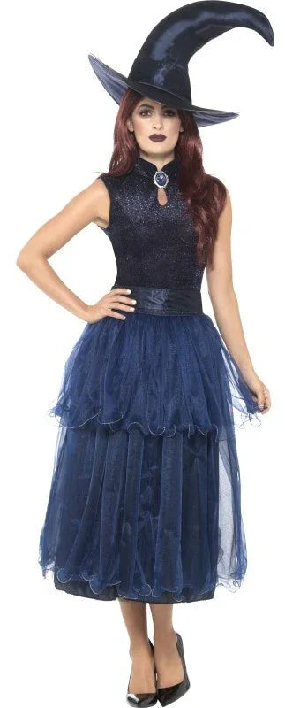 Disfraz de Bruja Azul Oscuro para Mujer Brujas Smiffys