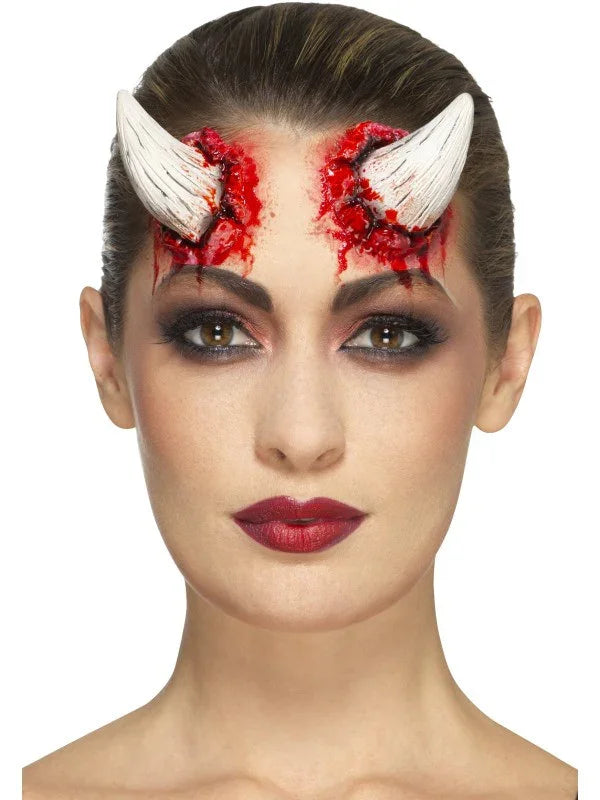 Prótesis de Cuernos de Diablo de Látex Demonios Smiffys