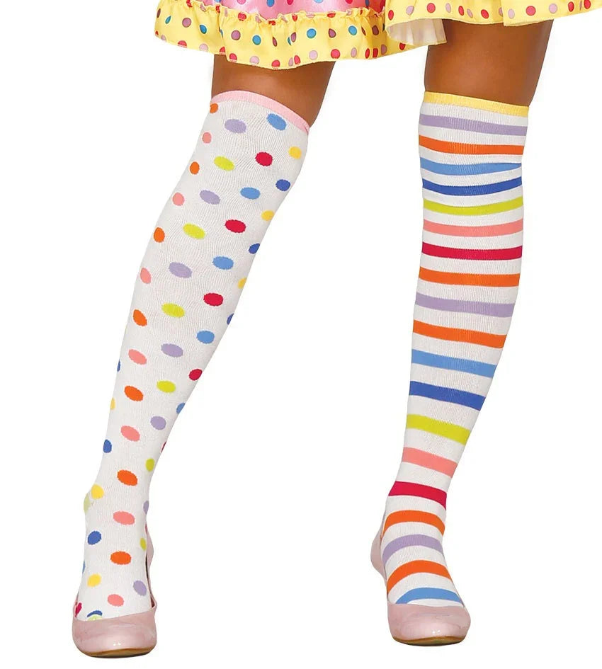 Medias de Payaso con Lunares y Rayas Payaso Guirca