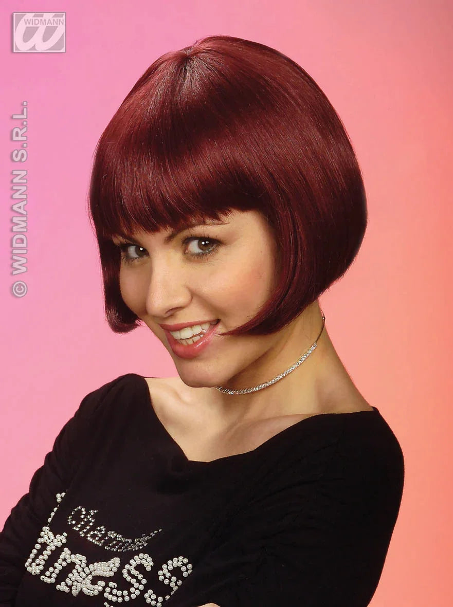 Peluca Caoba Corta con Flequillo COMPLEMENTOS Sustitución