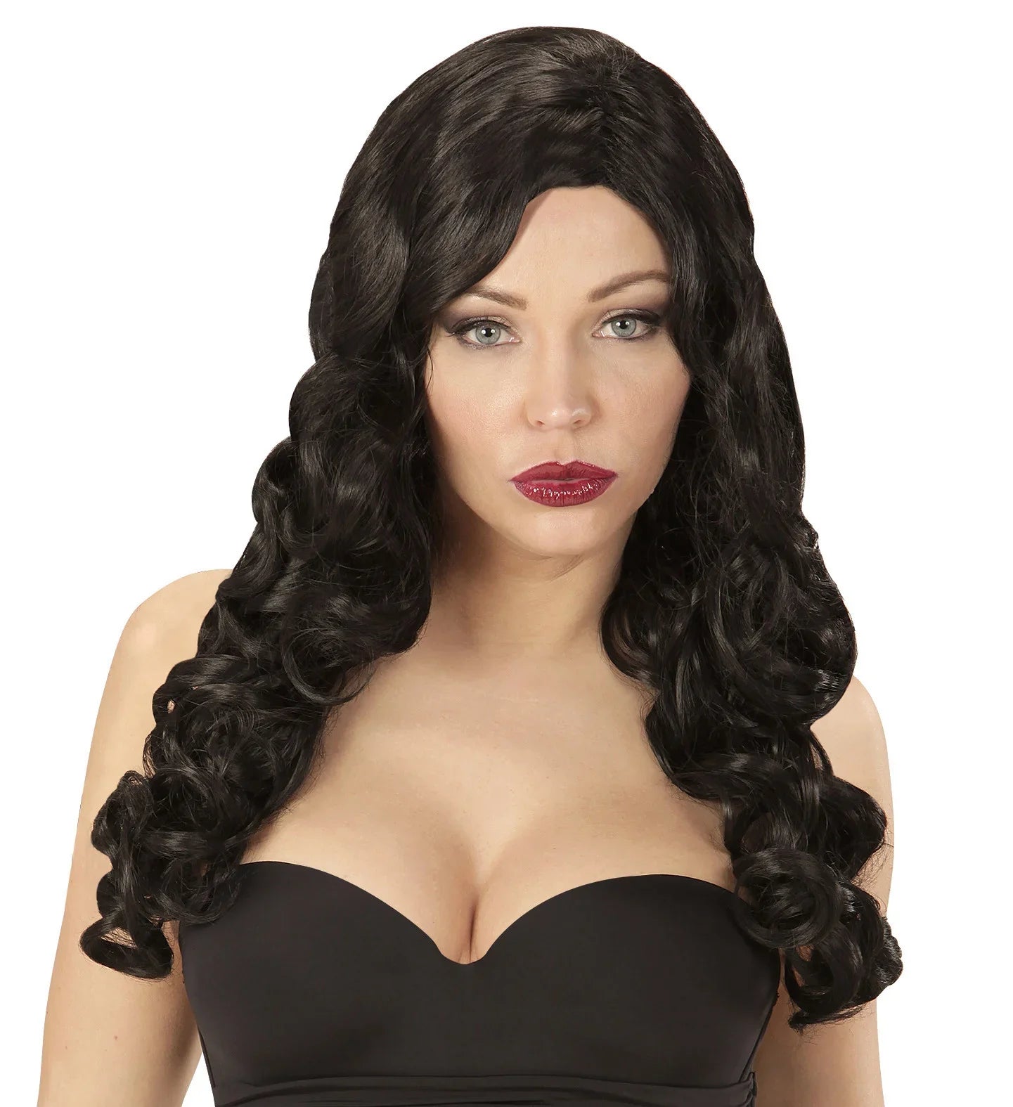 Peluca Morena Larga con Ondas Premium Pelucas Premium Widmann