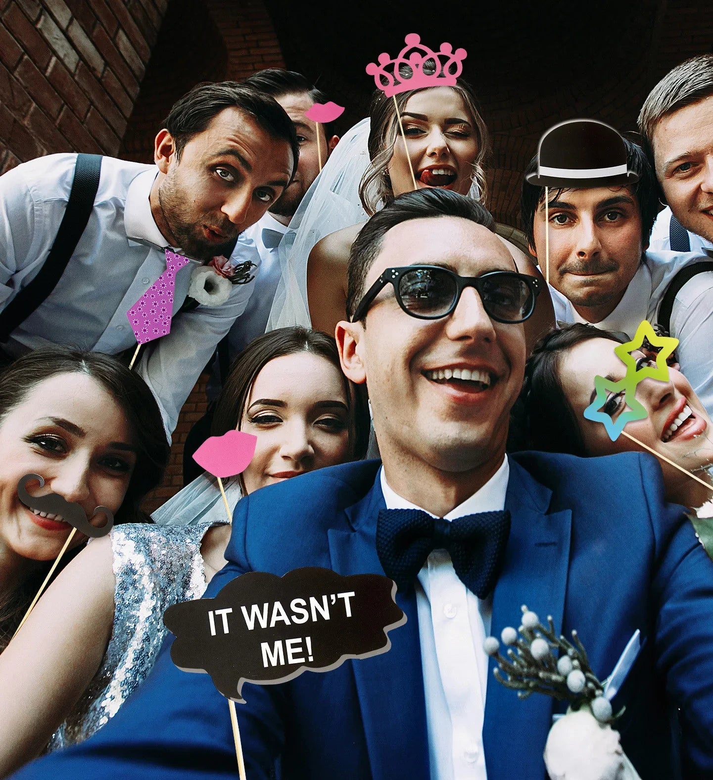 Set Photocall para Fiesta de Boda Complementos Photocall Widmann