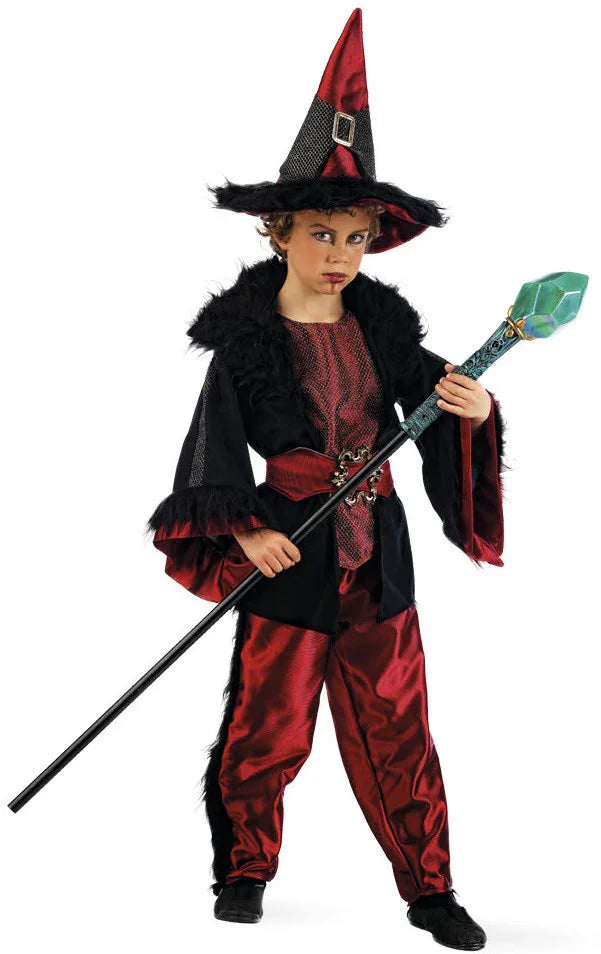 Disfraz de Brujo Granate Premium para Niño Brujas Limit Sport