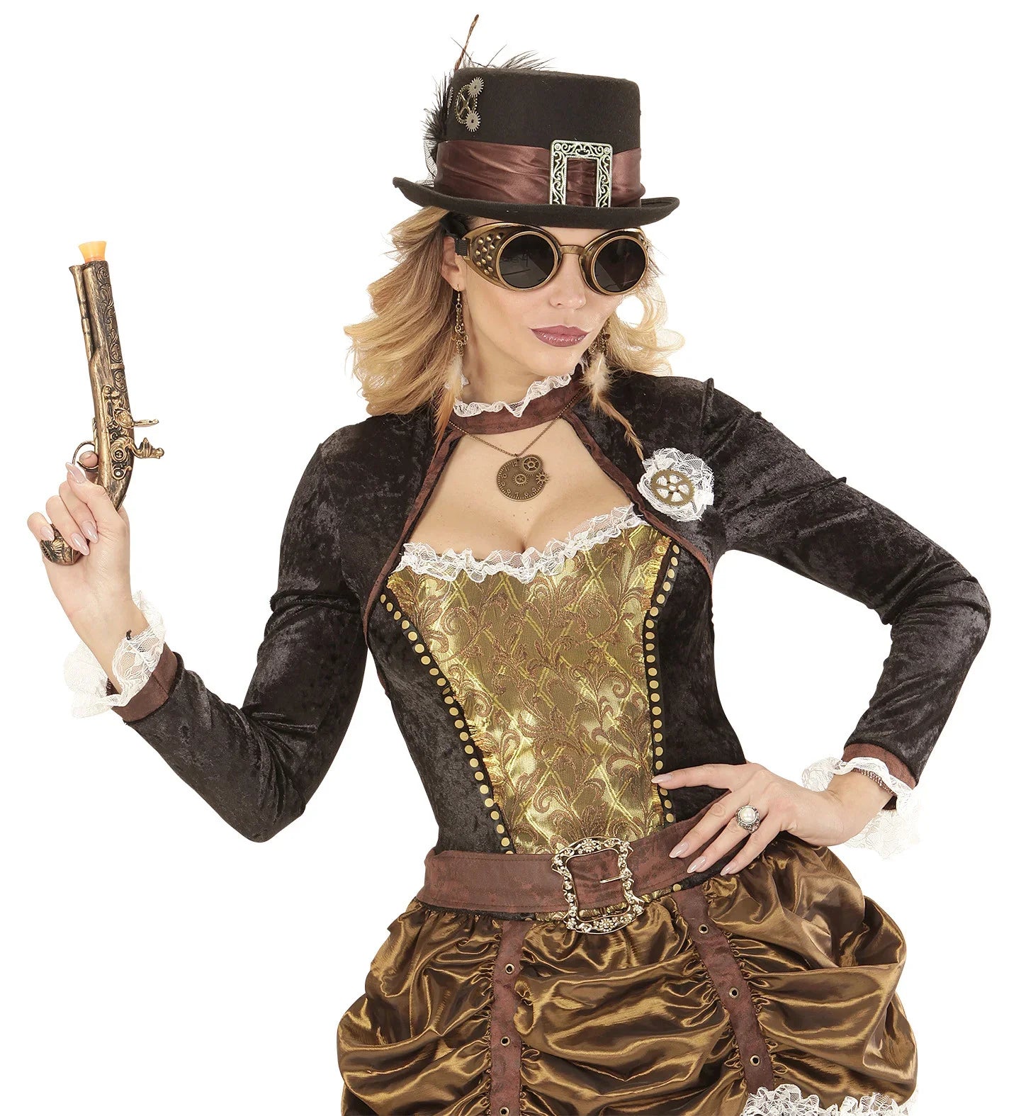Chistera de Steampunk con Plumas Steampunk Widmann