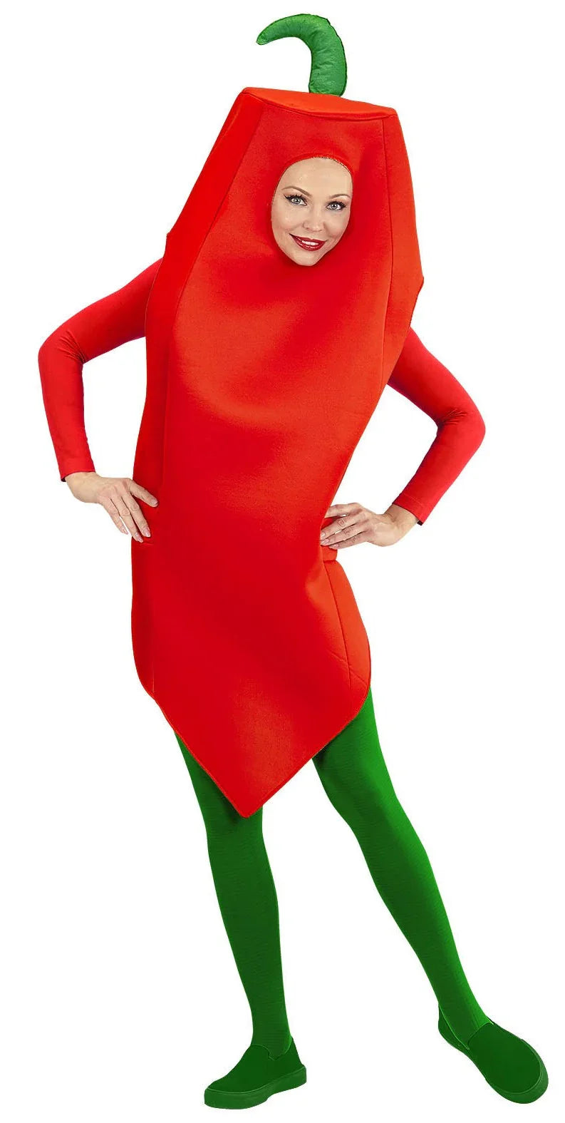 Disfraz de Pimiento Picante para Adulto Comida, Bebida y Fruta Widmann