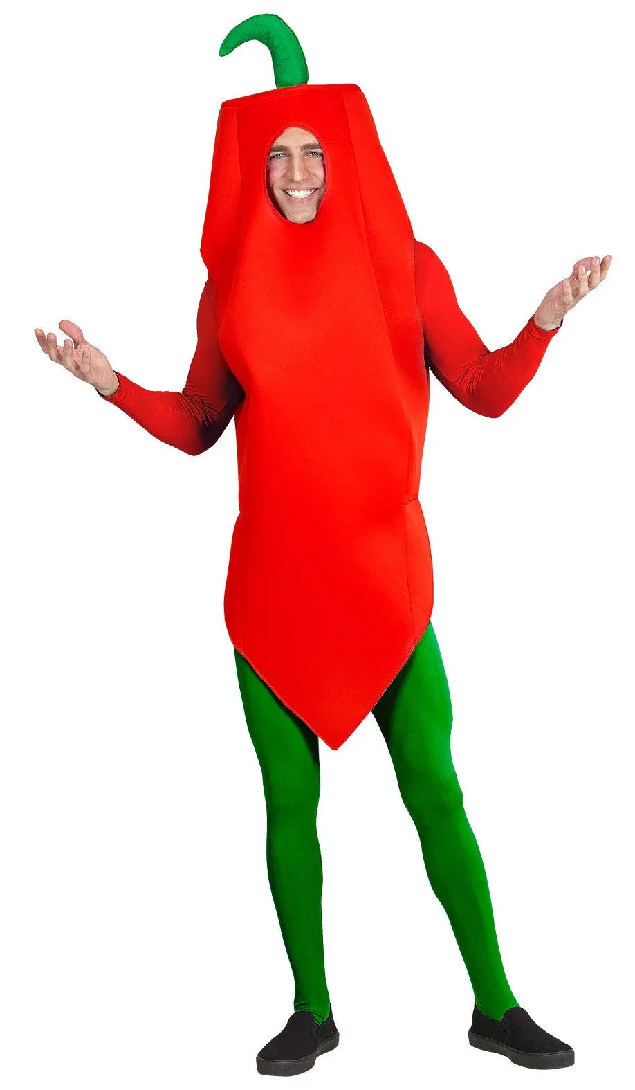 Disfraz de Pimiento Picante para Adulto Comida, Bebida y Fruta Widmann