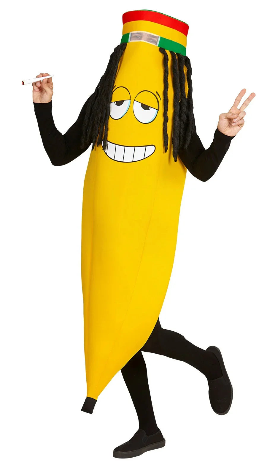 Disfraz de Plátano Rastafari para Adulto Comida, Bebida y Fruta Widmann
