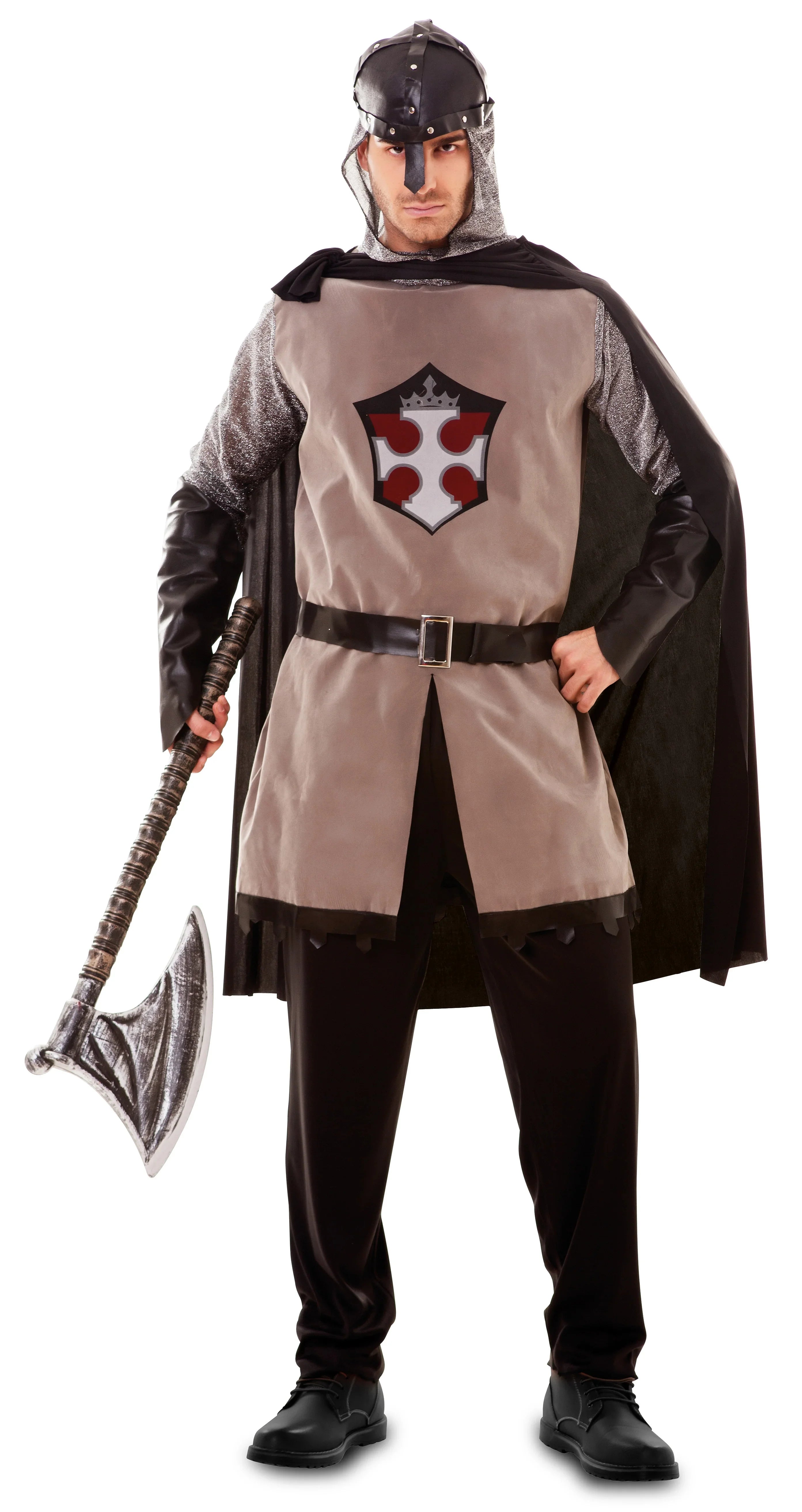 Disfraz de Guerrero Medieval Oscuro para Hombre Medieval EuroCarnavales