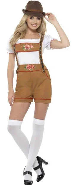 Disfraz de Alemana Marrón con Pantalón para Mujer Tiroleses Oktoberfest Smiffys