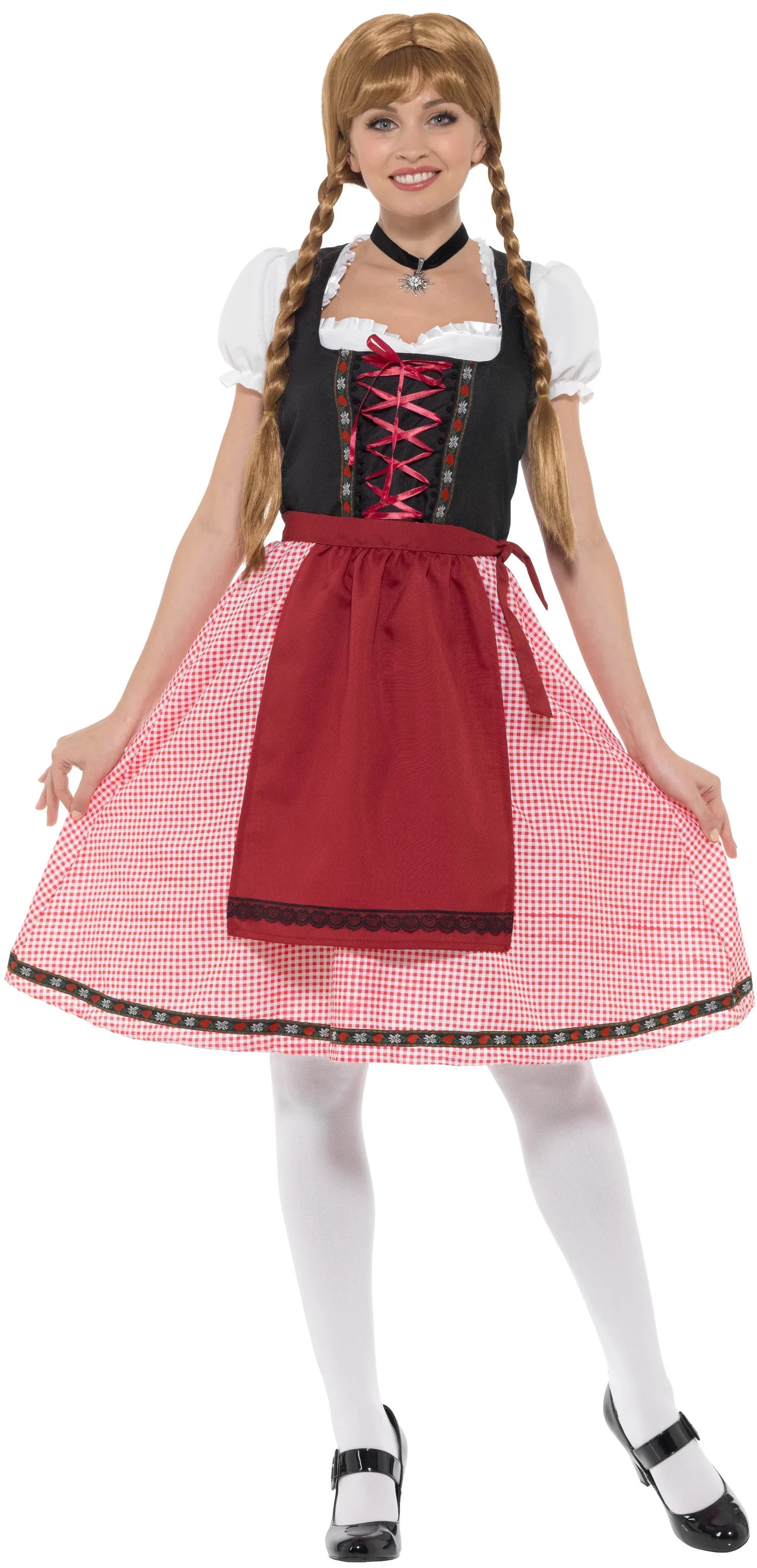 Disfraz de Bávara Elegante Largo para Mujer Tiroleses Oktoberfest Smiffys