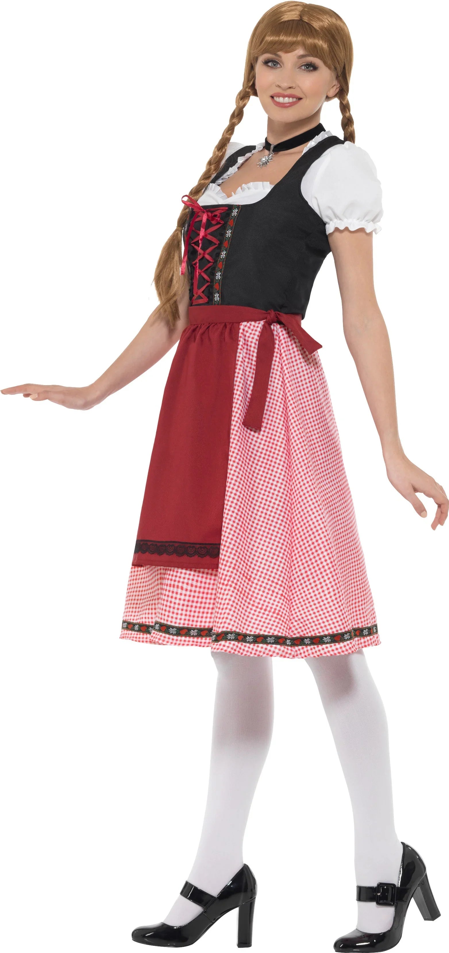 Disfraz de Bávara Elegante Largo para Mujer Tiroleses Oktoberfest Smiffys