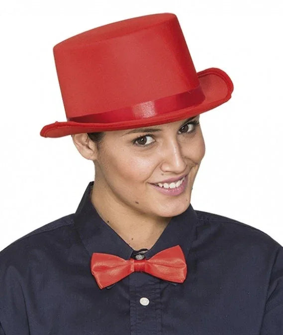 Chistera Roja de Fieltro Sombreros y Gorros EuroCarnavales