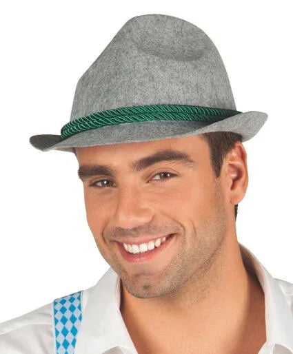 Sombrero Tirolés Gris Complementos Oktoberfest El Rey del Carnaval