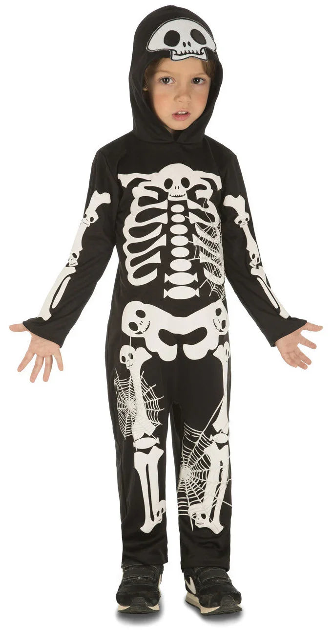 Disfraz de Esqueleto con Telarañas para Niño Esqueletos Viving