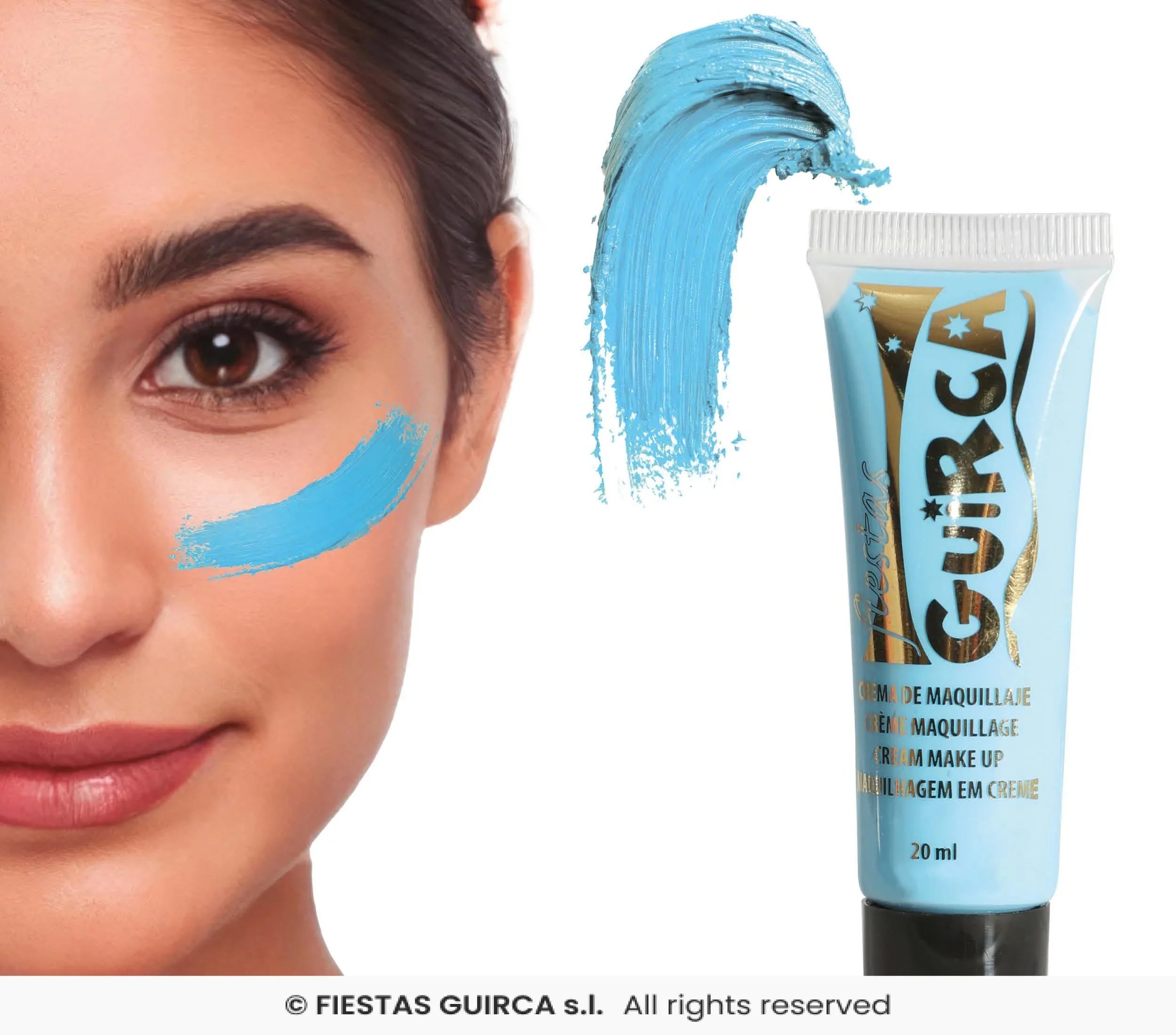 Tubo de Maquillaje en Crema en Colores Maquillaje en Crema Guirca Azul Cielo