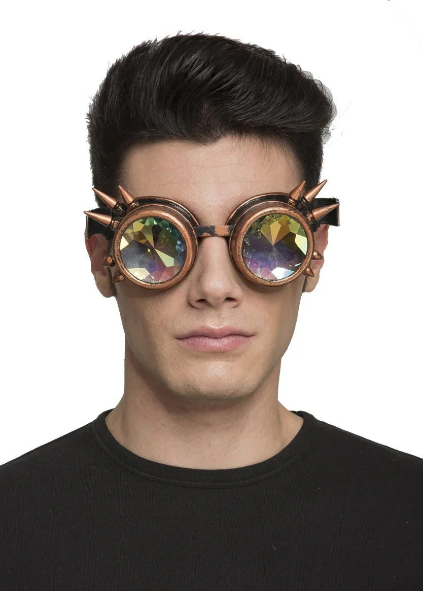 Gafas Steampunk Doradas con Pinchos Steampunk Viving