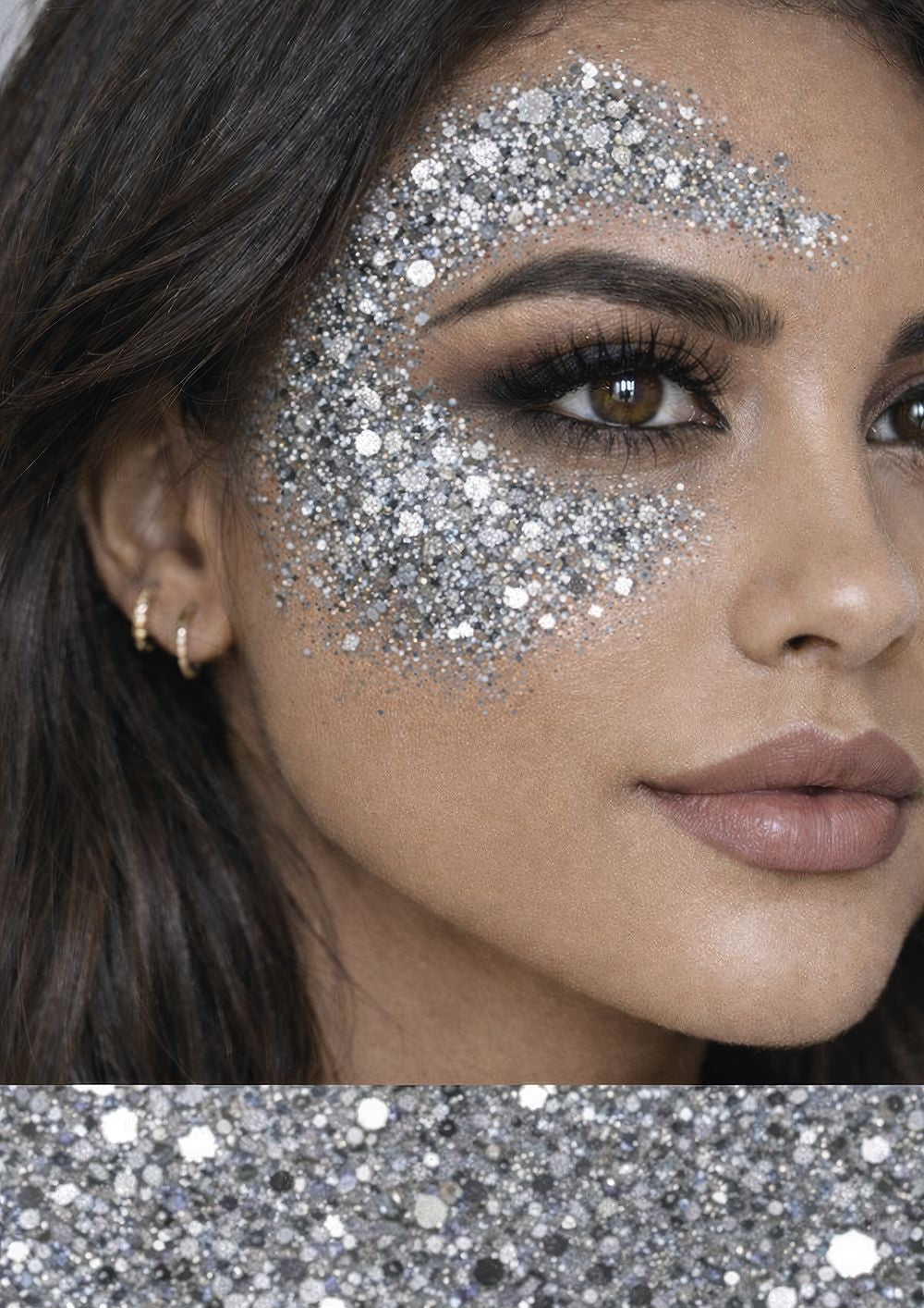 Stick per trucco glitter color argento