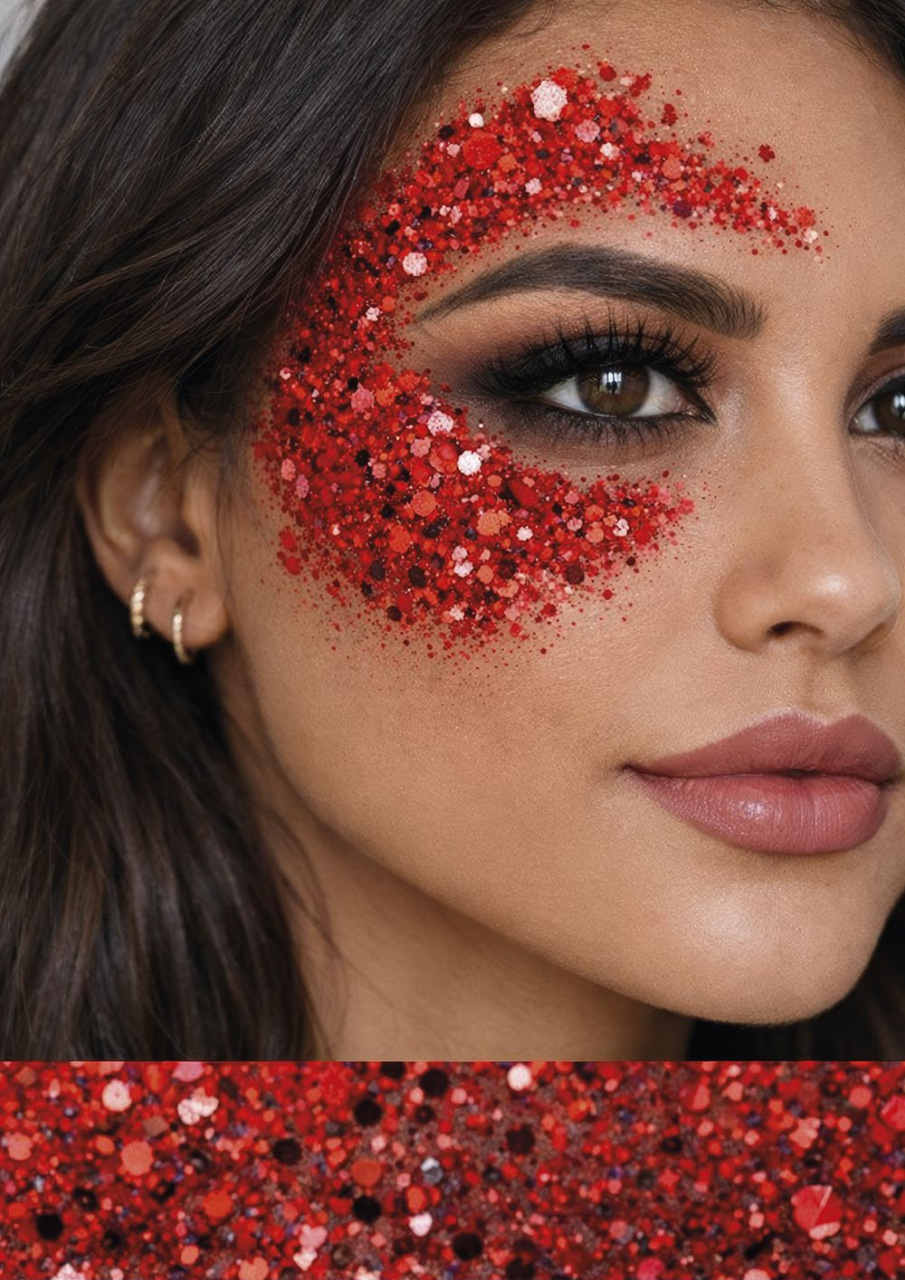 Stick trucca-viso glitter rosso