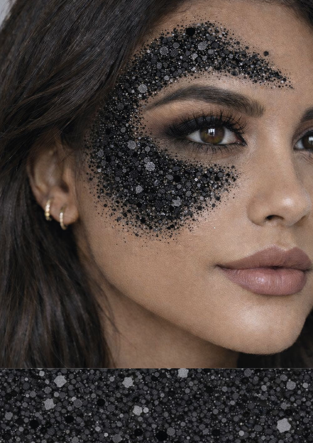 Stick trucca-viso glitter nero
