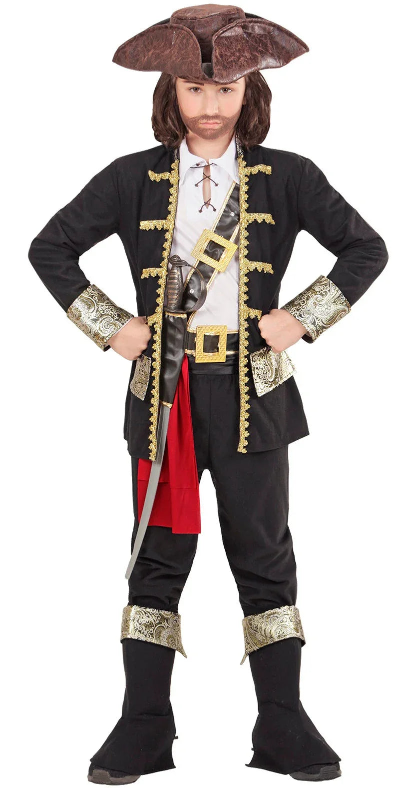 Disfraz de Pirata Negro para Niño Piratas Infantiles Widmann