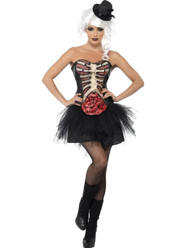 Corset Burlesque Esqueleto Grotesco para Mujer Esqueletos Smiffys