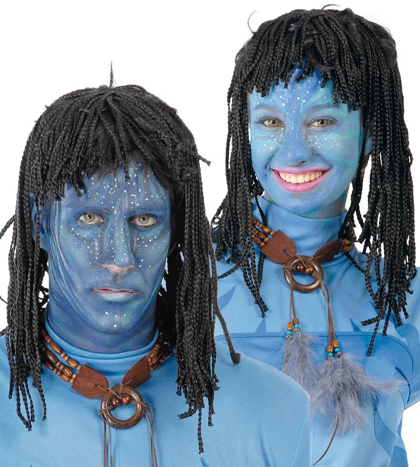 Peluca de Avatar Morena con Trenzas Pelucas Morenas Guirca