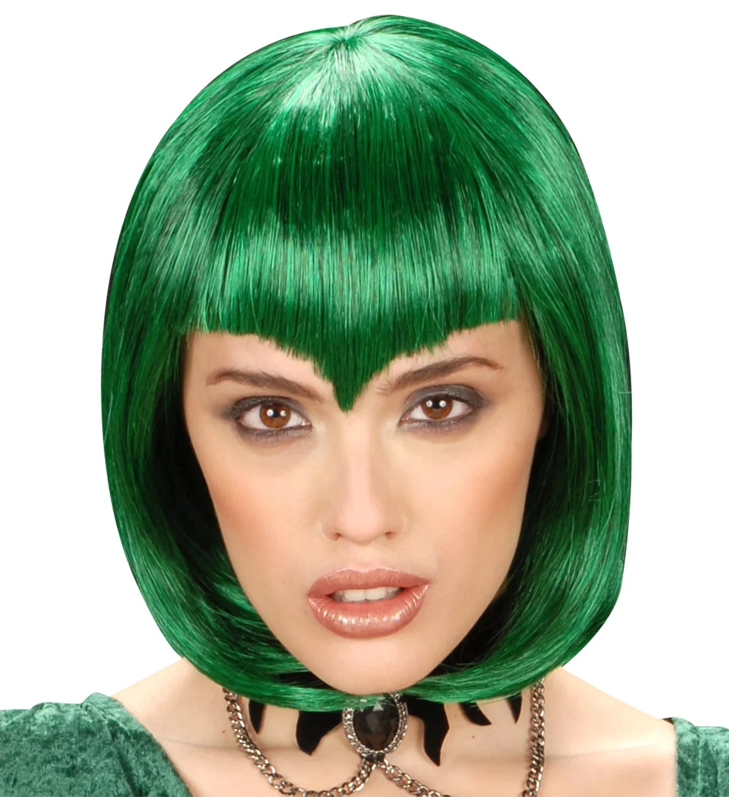 Peluca Vampiresa Verde Corta COMPLEMENTOS Widmann