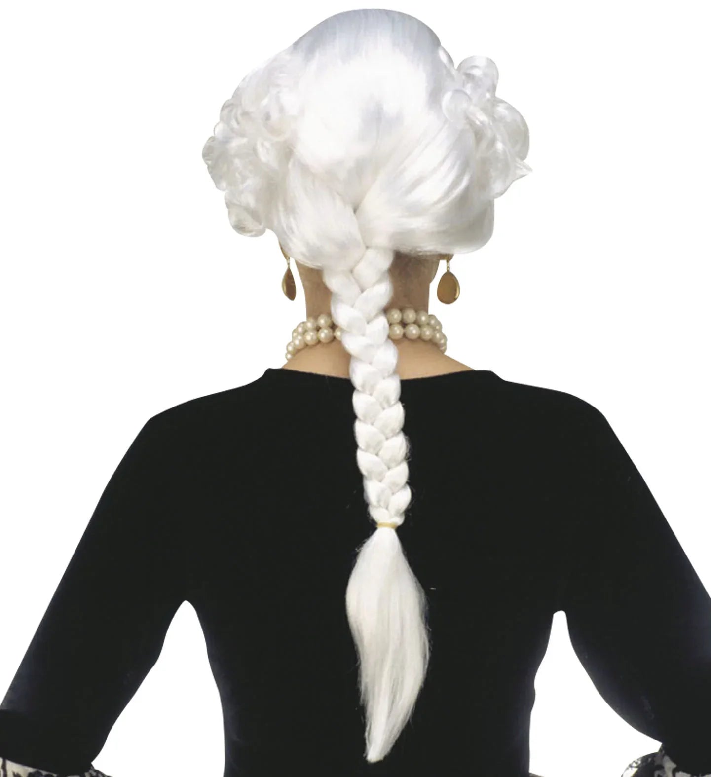 Peluca Blanca Época con Trenza Pelucas Widmann