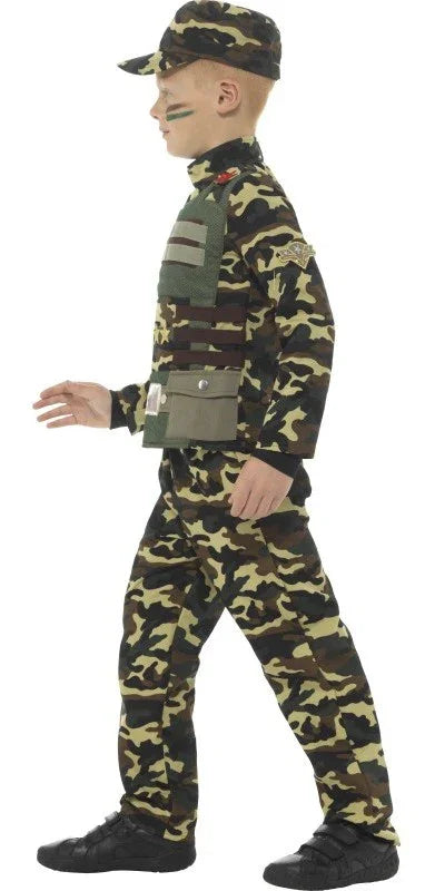 Disfraz de Comando Militar para Niño Militar y Soldado Smiffys