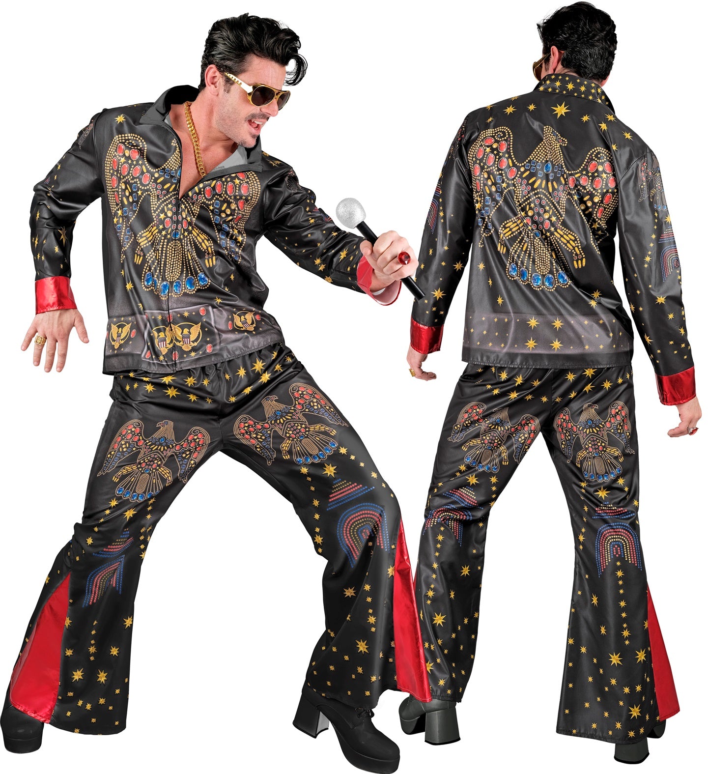 Disfraz de Elvis Presley Negro para Hombre Elvis Widmann