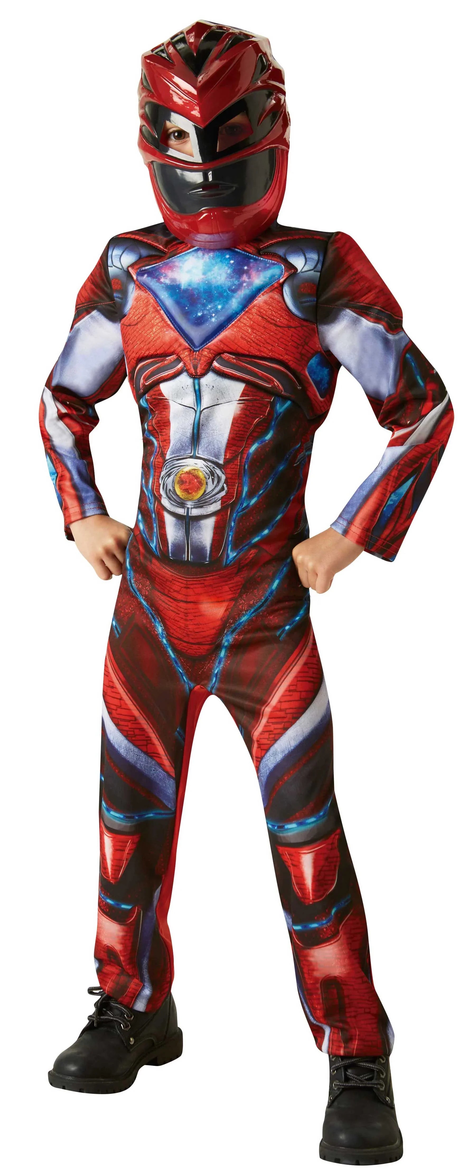 Disfraz de Power Ranger Rojo Musculoso para Niño Superhéroes Infantiles Rubies