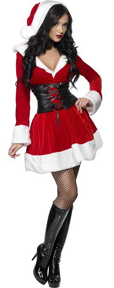 Disfraz de Mamá Noel con Corpiño para Mujer Papa Noel y Mama Noel Smiffys