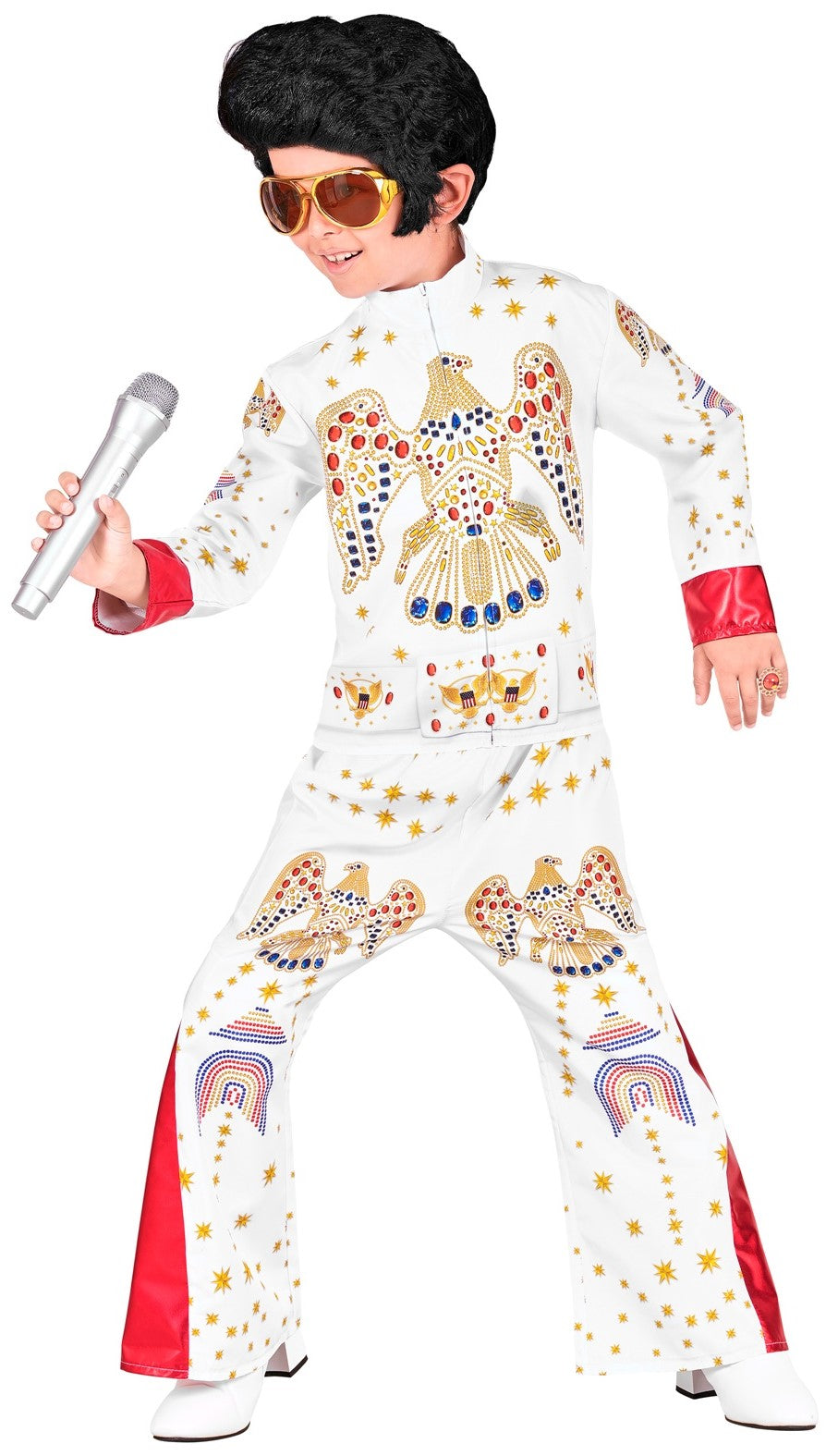 Disfraz de Elvis Presley Blanco para Niño Elvis Widmann