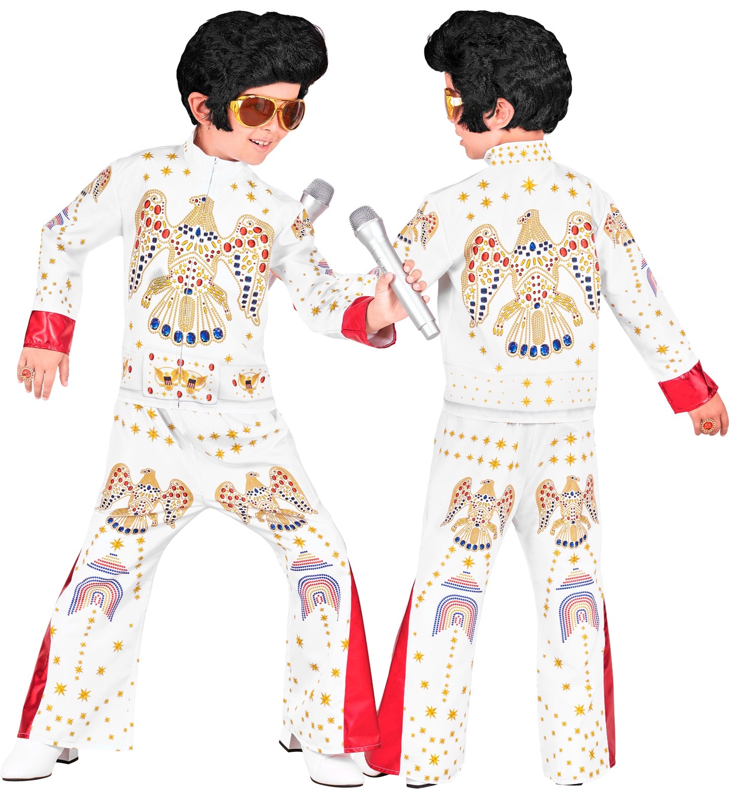 Disfraz de Elvis Presley Blanco para Niño Elvis Widmann