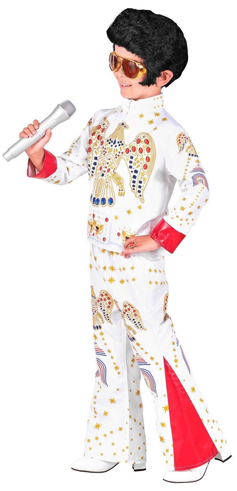 Disfraz de Elvis Presley Blanco para Niño Elvis Widmann