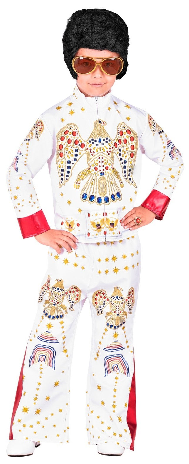 Disfraz de Elvis Presley Blanco para Niño Elvis Widmann